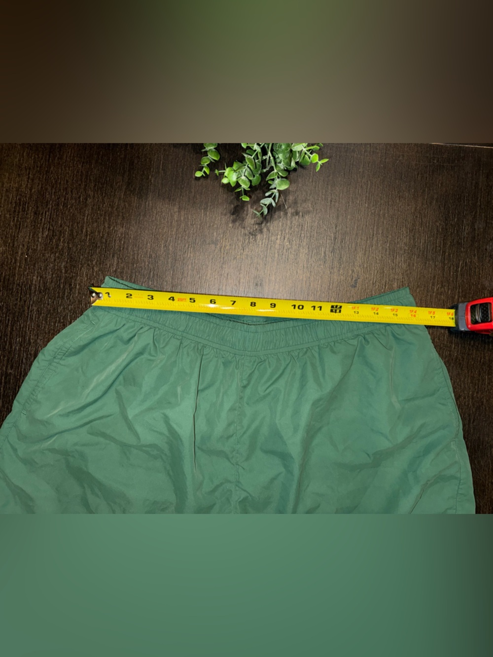 Lacoste Dark Green Athletic Swim Shorts with White Logo Text - Picture 4 of 8
